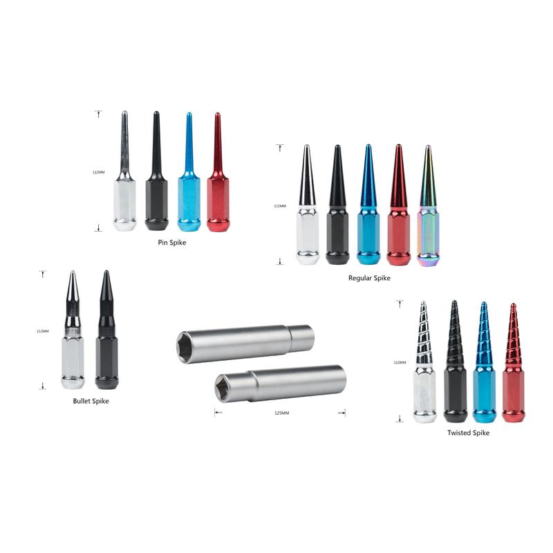 Spike Lug Nuts - Regular, Twist, Bullet, Pin